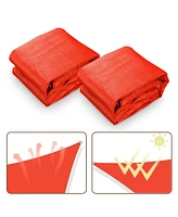 2 Pack Ft 97% Uv Block Triangle Sun Shade Sail Canopy Outdoor Pool Cover Net