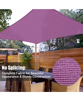 2 Pack 10x8 Ft 97% Uv Block Rectangle Hdpe Sun Shade Sail Heavy Duty Canopy Park