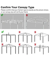 InstaHibit 9.6x9.6Ft Pop up Canopy Top Cover for Replacement UV50+ Camping Yard