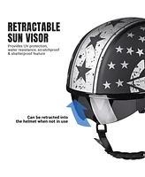 Ahr Half Face Motorcycle Helmet Sun Visor Dot Approved Bike Chopper Cruiser