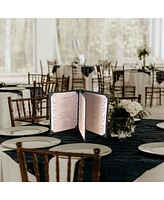 Yescom 10 Packs Menu Covers 8.5"x11" 4 View Leather Book Style Black Faux Custom Logo Cafe Restaurant Bars