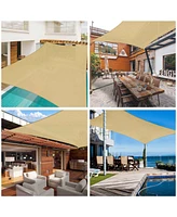 Yescom 19x13 Ft Rectangle Hdpe Sun Shade Sail Canopy 97% Uv Block Outdoor Garden 2 Pack