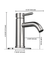 Aquaterior Single Handle Bathroom Vessel Faucet Basin Tap with Pop-up Drain