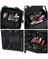 Byootique Classic Black Rolling 2in1 Cosmetic Case Sided Makeup Artist Organizer