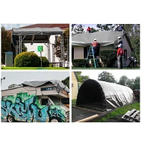 Yescom 2 Pack Waterproof Poly Tarp Heavy Duty Protect Cover 10-mil Tarpaulin