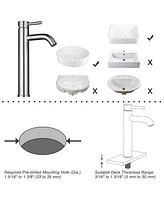 Aquaterior Single Handle Tall Vessel Faucet Bathroom Vanity Tap 2 Packs