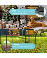 Yescom 8 Pieces 28"x47" Pet Playpen Extra Large Dog Exercise Fence Panel Crate Camping