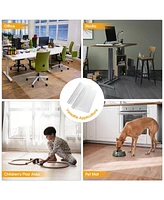 Yescom Rectangle Pvc Floor Mat Protector for Hard Wood Office Desk Chair 60"x46" 2 Pack