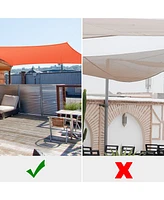 2 Pack 23x22 Ft 97% Uv Block Rectangle Sun Shade Sail Canopy Outdoor Patio Yard