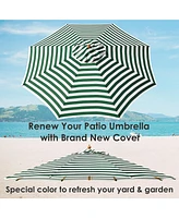 Ft Patio Umbrella Replacement Canopy Market Table Top Sunshade Cover Garden