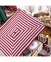 Yescom 10x6.5 Ft Patio Umbrella Replacement Canopy Market Table Top Sunshade Cover