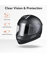Ahr Run-F3 Full Face Motorcycle Helmet Dot Removable Liner Street Bike Adult Xl