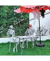 Yescom 2PCS Pirate Life Size Skeleton Poseable Full Size Halloween Party Decoration Haunted House 2024