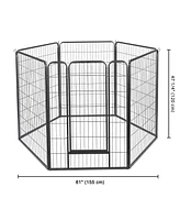 Yescom Heavy Duty Pet Playpen 6 Panel 28"x47" Dog Playpen Pet Pen Exercise Kennel Rv Camping Barrier Fence Cage for Small Medium Large Dogs