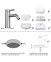 Aquaterior Single Handle Vessel Faucet Bathroom Basin Mixer 2 Packs