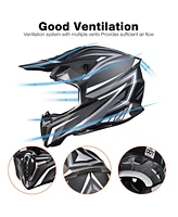 Ahr Offroad Full Face Motorcycle Helmet Motocross Dirt Bike Atv Dot Approved L