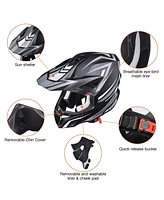 Ahr Offroad Full Face Motorcycle Helmet Motocross Dirt Bike Atv Dot Approved L