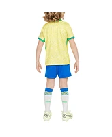 Nike Preschool Yellow Brazil National Team 2024 Home Replica Stadium Kit Set