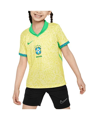 Nike Preschool Yellow Brazil National Team 2024 Home Replica Stadium Jersey