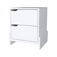 Fm Furniture Lovell Nightstand with Sturdy Base and 2-Drawers