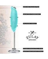 Zulay Kitchen Easy Use Frother Handheld Foam Maker - One Touch Milk