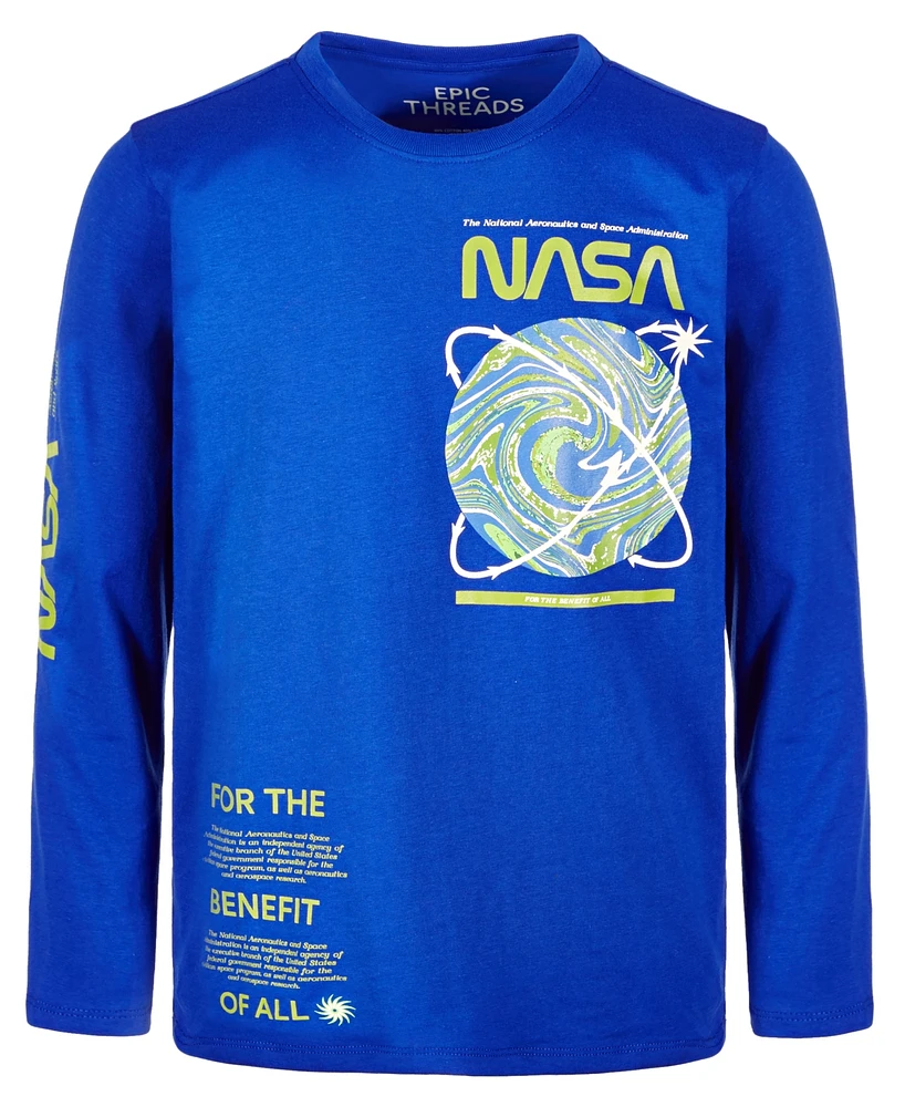 Epic Threads Little & Big Boys Nasa Printed Graphic Long-Sleeve T-Shirt