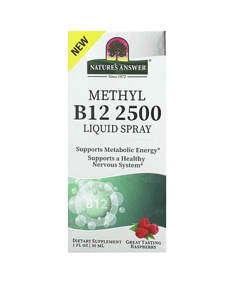 Nature's Answer Methyl B12 2500 Liquid Spray Raspberry 2 500 mcg