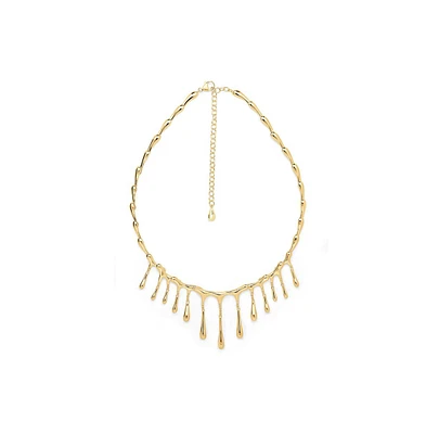 Lucy Quartermaine Short Multi Drop Necklace in Gold Vermeil