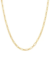 Italian Gold Children's Paperclip Link 13" Chain Necklace in 14k Gold