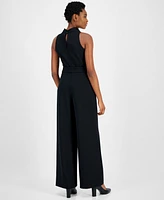 Anne Klein Women's Cowlneck Wide-Leg Jumpsuit