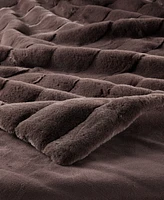 Hotel Collection Channeled Faux Fur Throw, 50" x 60", Exclusively at Macy's