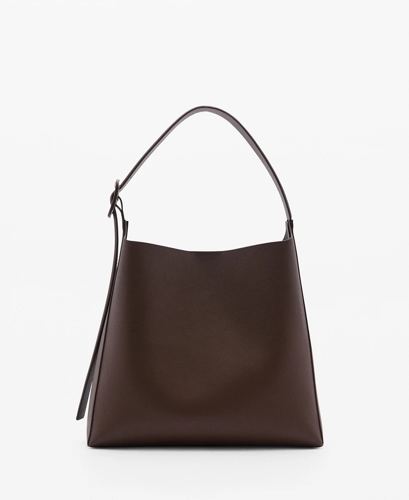 Mango Women's Buckle Detail Shopper Bag