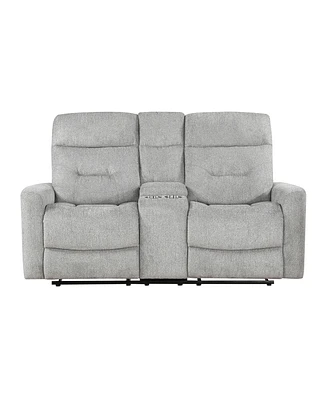 Homelegance White Label Borneo 71" Double Reclining Love Seat with Center Console