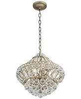 Vienna Full Spectrum Wallingford Antique Brass Gold Chandelier Lighting 16" Wide Clear Crystal Shade 6-Light Fixture for Dining Room House Foyer Entry