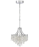 Vienna Full Spectrum Villette Chrome Pendant Chandelier Lighting 15 3/4" Wide Modern Crystal Cascade Led 5-Light Fixture Dining Room House Foyer Entry