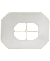 Creme Medium Rectangle Cut Corner Lamp Shade 10" Wide x 7" Deep at Top and 16" Wide x 12" Deep at Bottom and 13" Slant x 12.5" H (Spider) Replacement