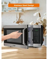 Commercial Chef 1.6 Cu. Ft. Counter Top Microwave,Stainless Steel