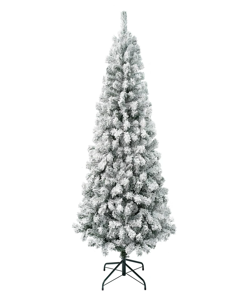 National Tree Company, First Traditions 6 ft. Acacia Flocked Tree