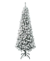 National Tree Company, First Traditions 6 ft. Acacia Flocked Tree