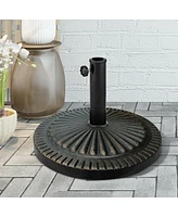 Slickblue Heavy-Duty Outdoor Stand Bronze Umbrella Base