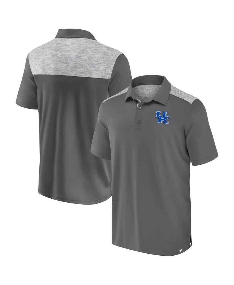 Fanatics Men's Gray Kentucky Wildcats Long Shot Polo Shirt