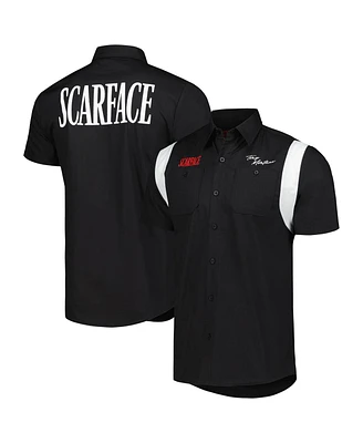 Reason Men's and Women's Black Scarface Tony Montana Button-Up Mechanic Shirt