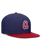 Nike Men's Royal/Red Atlanta Braves Rewind Cooperstown True Performance Fitted Hat