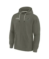 Fanatics Signature Men's and Women's Olive Detroit Lions Elements Super Soft Fleece Pullover Hoodie