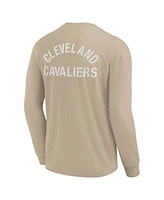 Fanatics Signature Men's and Women's Khaki Cleveland Cavaliers Elements Super Soft Long Sleeve T-Shirt