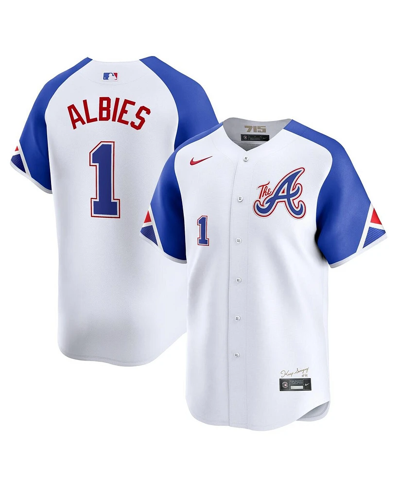 Nike Men's Ozzie Albies White Atlanta Braves City Connect Limited Player Jersey