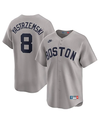 Nike Men's Carl Yastrzemski Gray Boston Red Sox Throwback Cooperstown Collection Limited Jersey