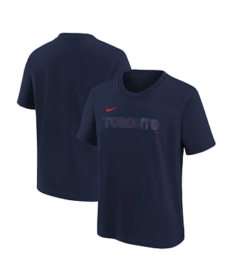 Nike Big Boys and Girls Navy Toronto Blue Jays 2024 City Connect Wordmark T-Shirt