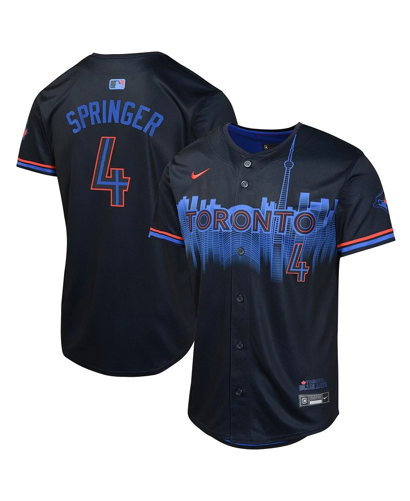 Nike Big Boys and Girls George Springer Navy Toronto Blue Jays 2024 City Connect Limited Player Jersey