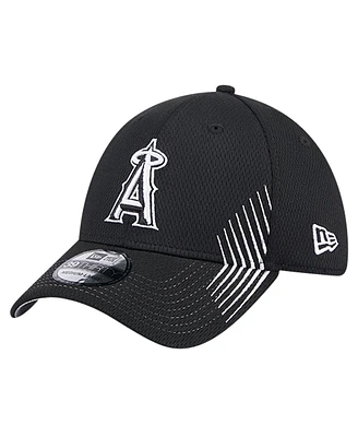 New Era Men's Black Los Angeles Angels Active Dash Mark 39THIRTY Flex Hat